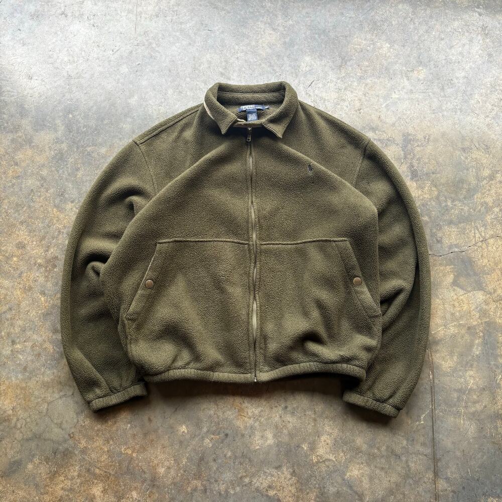 Rare Vintage 90s Polo Ralph lauren Zip Up Fleece